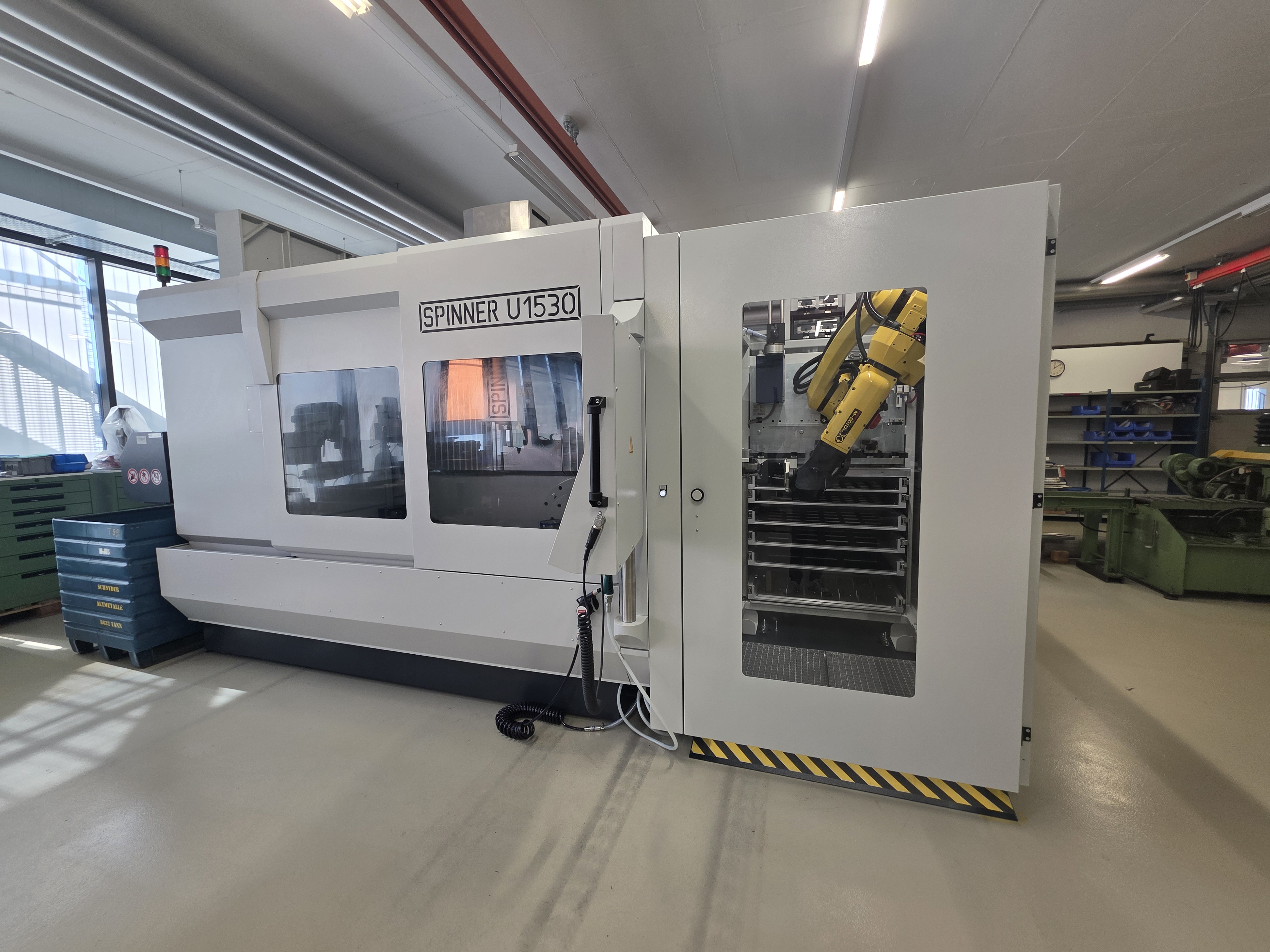 Front view of the machine